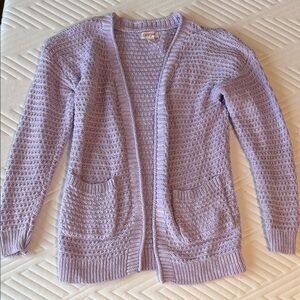 Cat & Jack Lavender Open-Front Cardigan